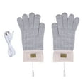 thumbnail image 6 of USB Winter Men Women Fashion Cold Warm Heating Windproof Half Bare Finger Knit Gloves Thermal Safety Comfy Workout Gym Gloves for Driving Cycling Running Hiking Skiing, 6 of 7