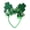 D, variant on St. Patrick's Day Green Shamrock Headband Decorations, Irish Festival Lucky Clover Glitter Ribbon Tinsel Headpiece for Party & Parade Wear