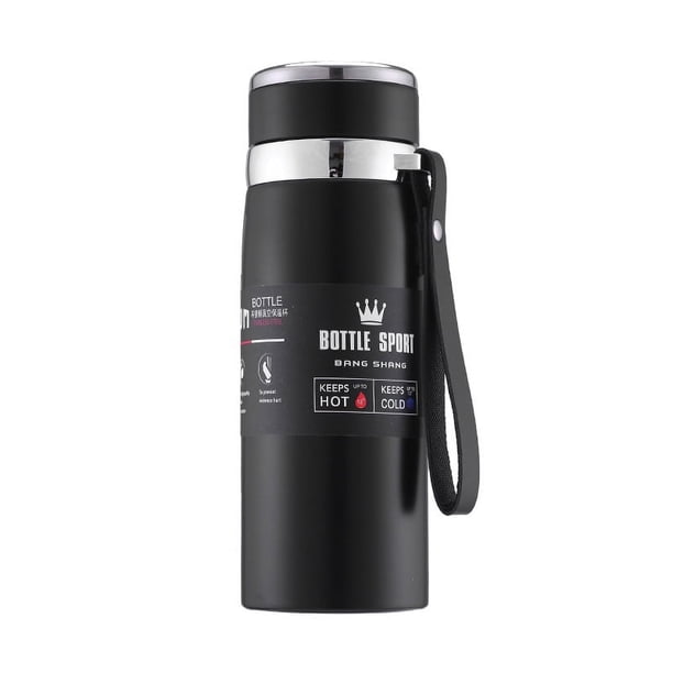 RV Medición de temperatura inteligente 316 termo de acero inoxidable taza de gran capacidad al aire libre hombres y mujeres de negocios portátil tetera taza de té negro 600 ml brillar Electrónica