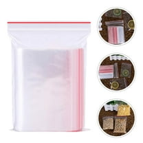 BESTOYARD 200Pcs Transparent Resealable Plastic Pouches for Snack Candy and Pill Packaging