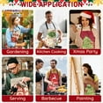 thumbnail image 7 of FunChaos 4 Pack Christmas Kitchen Aprons for Women Men, Adjustable Cooking Chef Aprons Waterproof Bib Aprons Cute Party Gift, 7 of 7