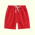 thumbnail image 4 of Toddler Little Boys Girls Solid Cotton Linen Elastic Waist Bottom Shorts Summer Knee Length Casual Harem Pants, 4 of 4