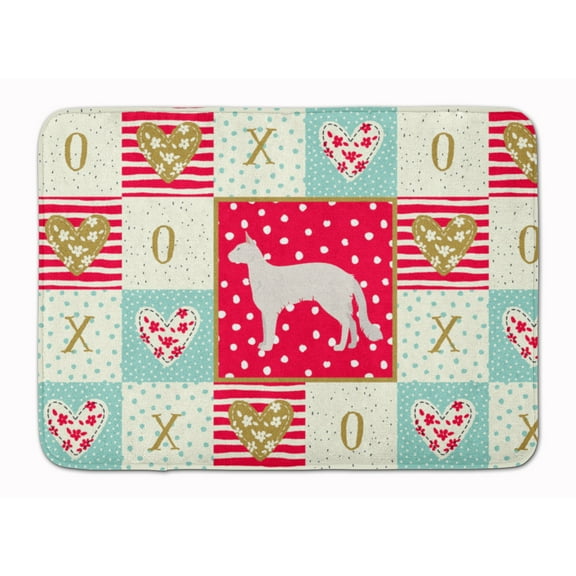 Balinese 2 Cat Love Machine Washable Memory Foam Mat Red