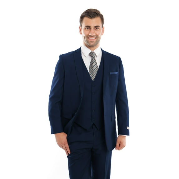 Mens Two Button Ultra Slim Fit Tone On Tone Notch Lapel Suit