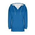 thumbnail image 6 of Oversized Half Zip Hoodies for Women, V Neck Womens Sweatshirts, Fall Pullover Winter Outfits, 6 of 7