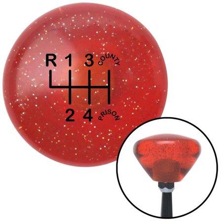 American Shifter Black Shift Pattern CP20n Orange Retro Metal Flake Shift Knob with M16 x 1.5 Insert