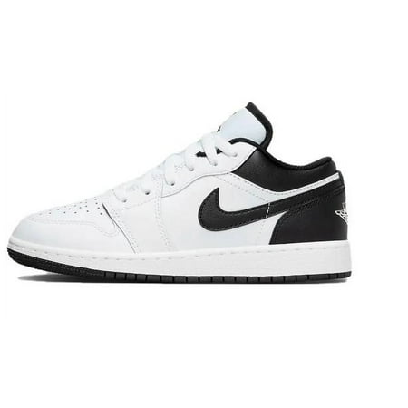 Air Jordan 1 Low Big Kids' Shoes Color: White/White/Black Size: 6Y