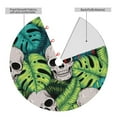 thumbnail image 4 of Kll 30" Christmas Tree Skirt Skull And Palm Leaves Xmas Tree Skirts Mat For New Year Xmas Holiday Party Indoor Outdoor Home Decoration, 4 of 9