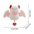 thumbnail image 3 of QLUEWX Halloween Plush Toys Bat Stuffed Animal, 9 Inch Cute Soft Bat Plush Doll with Bow Tie & Heart Tail, Spooky Halloween Stuffed Animals for Kids Party Favors Home Decor Gift, 3 of 6