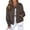 Brown #006, variant on Womens Jacket 2025 Fall Winter Long Sleeve Stand Collar Shacket with Side Pocket Lightweight Coat Light Green L