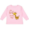 thumbnail image 3 of Inktastic My Gigi Loves Me Cute Giraffe Boys or Girls Long Sleeve Toddler T-Shirt, 3 of 5