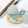thumbnail image 5 of GZHJMY 2Pcs Round Giraffe Family Ceramic Coasters with Cork-Backed for Coffee Drink, Cup Mat Absorbent Stone Coasters, 5 of 6
