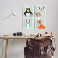 thumbnail image 3 of Stupell Industries Woodland Animals in Glasses Animals & Insects Painting Unframed Art Print Wall Art, 12 x 12, Set of 4, 3 of 8