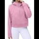 thumbnail image 2 of Sudadera con Capucha para Mujer, de Larga, Corta, con Media Cremallera y Bolsillos con Orificio para el Pulgar. Rosa XXL, 2 of 6
