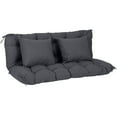thumbnail image 3 of BPS  5" Extra Thick Porch Swing Cushions, Dark Gray, 59" Waterproof 2-3 Seat Outdoor Swing Bench Cushion Replacement with Pillows, 3 of 9