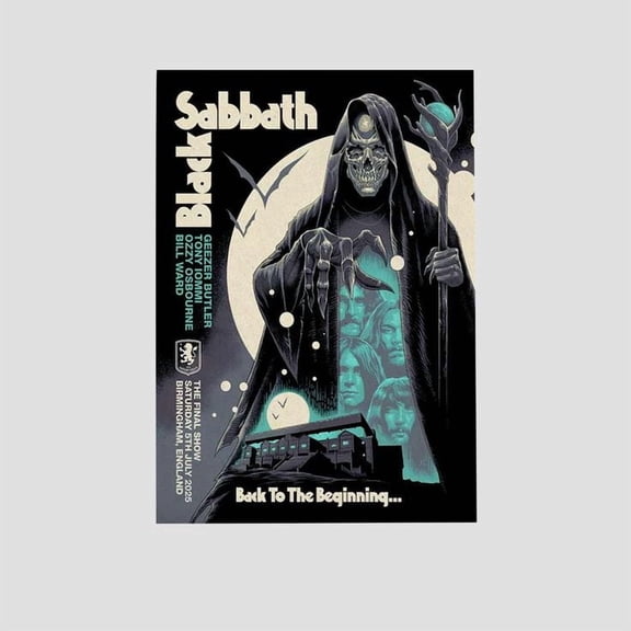 Music Poster- Black Sabbath The Final Show 2025 Poster - Ozzy Osbourne - Vintage Style - Size 24x36 - Postora