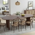 thumbnail image 2 of Haiden 79"x33.5" Soild Wood Dining Table Oval Kitchen Table, Walnut, 2 of 9