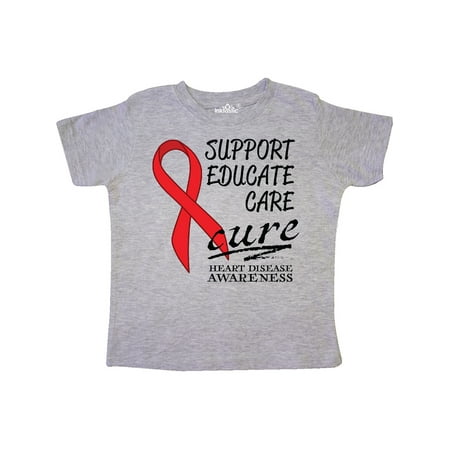 

Inktastic Support Educate Care Cure- Heart Disease Awareness Gift Toddler Boy or Toddler Girl T-Shirt