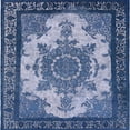 thumbnail image 1 of Ahgly Company Machine Washable Indoor Square Industrial Modern Sapphire Blue Area Rugs, 4' Square, 1 of 7