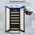 thumbnail image 5 of Tittla 15 inch Wine Refrigerators Cooler,30 Bottle Freestanding & Built-in for Home Bar, Apartment, 5 of 16