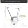 thumbnail image 7 of JoyJolt Award Winning Aqua Vitae Triangle Martini Glasses 7.2 oz (Set of 2) Drinking Glasses, 7 of 7
