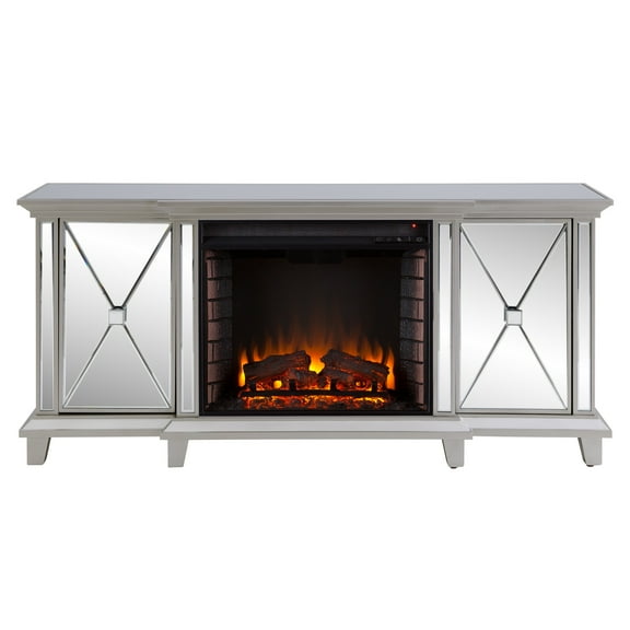 Toppington Mirrored Fireplace Media Console