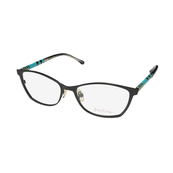 Lilly Pulitzer  Metal Womens Cat-Eye Eyeglasses Granite 52mm Adult