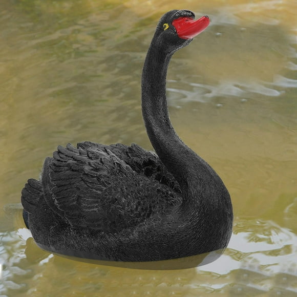 Garden Decor,Outdoor Cute Floating Simulation Swan Ornament Floating Simulation Swan Sleek Aesthetic