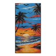 thumbnail image 2 of XYZCANDO Sunset Palm Trees Comfortable Car Seat Cover Towel for Outdoor Sport Beach, Soft Sweatproof Car Seat Towel Cover, 2 of 11