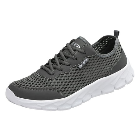 Sngxgn Men s Running Shoes Non Slip Shoes Breathable Lightweight Fashion Sneakers Athletic Sports Walking Gym Work Shoes(Dark Gray 10.5)
