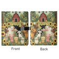 thumbnail image 2 of Leather Planner Leather Notebook Notebook Journal Binder Design Pen Pocket Design Convenient for Storage Farm Animal Scene, 2 of 6