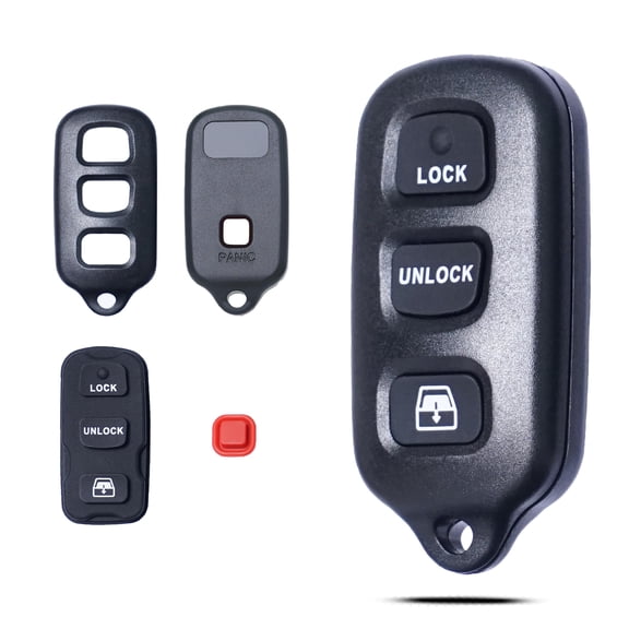 SUGUANGHUI Key Fob Shell Case Replacement Fits for 4Runner Sequoia 1999 2000 2001 2002 2003 2004 2005 2006 2007 2008 2009 Keyless Entry Remote Control 3 1 Button Pad Cover