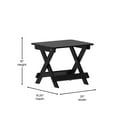 thumbnail image 6 of BizChair Commercial Grade 3-Piece Indoor/Outdoor Set with 2 Contemporary All-Weather HDPE Rocking Chairs and End Table in Black, 6 of 15