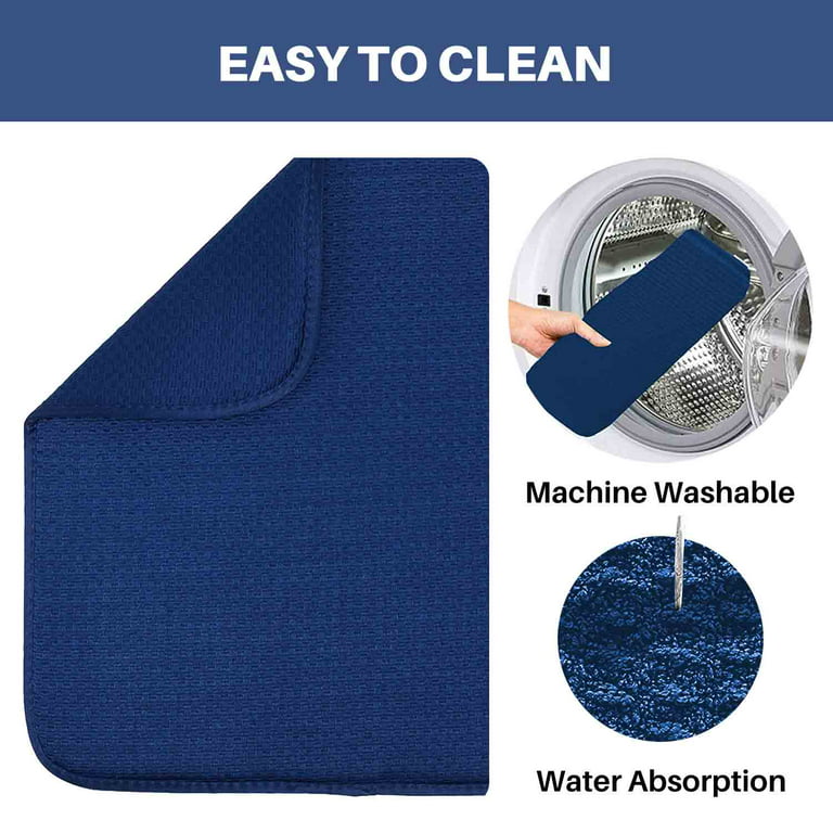 Juyafio Kitchen Dish Drying Mat Super Absorbent Dish Mats Machine Washable  for Counter 