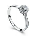 thumbnail image 3 of Enthralling Halo Diamond Wedding Ring 0.33 Carat Round Cut Diamond on White Gold, 3 of 3