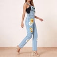 thumbnail image 7 of Enjoytime Womens Overalls Printed Adjustable Straps Denim Jumpsuits Casual Loose Plus Size Rompers, 7 of 7