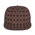 thumbnail image 2 of Fotbe Brown Gold Grid Flat Bill Visor Cap Classic Snapback Hat Polyester Foam Trucker Hat Trucker Cap Adjustable Baseball Cap, 2 of 9