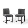 thumbnail image 2 of Modway Carriage Dining Chair Upholstered Fabric Set of 2 in Black Charcoal, 2 of 8