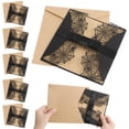 thumbnail image 1 of SEWACC 10Pcs Black Spider Web Invitations in Paper for Events and Anniversaries, 1 of 8