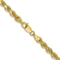thumbnail image 3 of 14K Yellow Gold 4.5mm Diamond-Cut Rope Chain - 22", 3 of 8