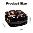 thumbnail image 2 of Sanitary Napkin Storage Bag, Cute Forest Mushrooms on Black Portable Menstrual Pad Bag for Teen Girls Store Panty Liners Tampons Sanitary Pads for Women Ladies, 2 of 6