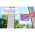 thumbnail image 4 of Korwex Window Cleaning Cloth, Glass Cleaning Cloth, Streaks & Scratches Free. (Purple Pack 2), 4 of 6