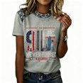 thumbnail image 5 of 9/11 25th Anniversary Memorial T-Shirt 25th Anniversary Usa Shirts Casual Tops Patriotic We Will Never Forget Vintage Tee Tops, 5 of 5