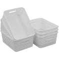 thumbnail image 1 of White Plastic Storage Baskets/Storage Bins, Pack for 6, 1 of 7