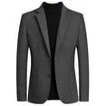 thumbnail image 2 of JTieacloth Men's Lightweight Jacket Mens Autumn And Winter Casual Single Breasted Suit Collar Pocket Wool Woolen Coat Small Blazer Windbreaker Gray, 2 of 6