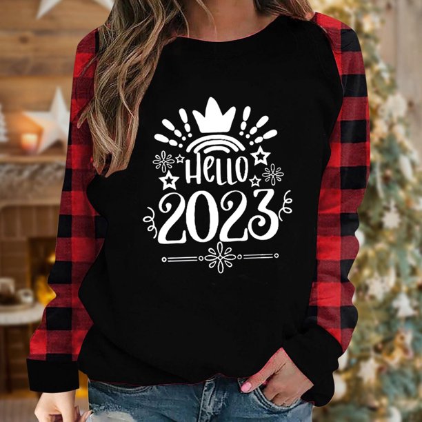 Ichuanyi liquidación de mujeres con cuello redondo clásico de cuello redondo impreso estampado de manga larga cima de camiseta casual ICHUANYI WER202308210003