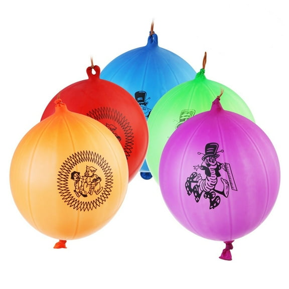 HINTRMENT 20Pcs Large Punch Balloons Round Shape Natural Latex Kids Birthday Party Atmosphere Enhancer Safe to Inflate