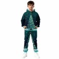 thumbnail image 3 of Mercatoo Boys Christmas Sweatsuits 2 Piece Sets Outfits Girls Christmas 𝐓racksuits Xmas Printed Hoodie and Jogging Suits, 3 of 8