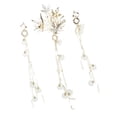 thumbnail image 1 of Elegante boda nupcial conjunto imitación flor arce pinza cabello Headwear pendientes con BLESIY Joyería nupcial de la boda, 1 of 8