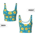 thumbnail image 6 of Goofa Bee Sunflower Printed Sports Bras for Women, High Impact Running Bra Workout Crop Tank Tops Longline Sports Bra Push up-Small, 6 of 9